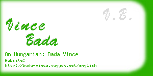 vince bada business card